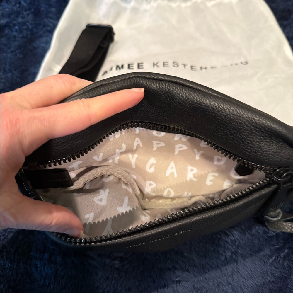 Aimee Kestenberg Black Pebbled Leather Belt Bag - Picture 3 of 3